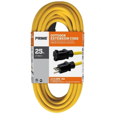 Prime Wire & Cable EXTN CORD 12/3 SJTW 25'L EC500825
